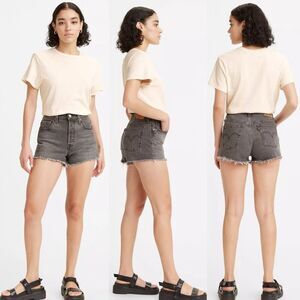 Levi’s 501® Original Fit High Rise Women’s 26 Jean Short Gray Wash Denim Cut Off